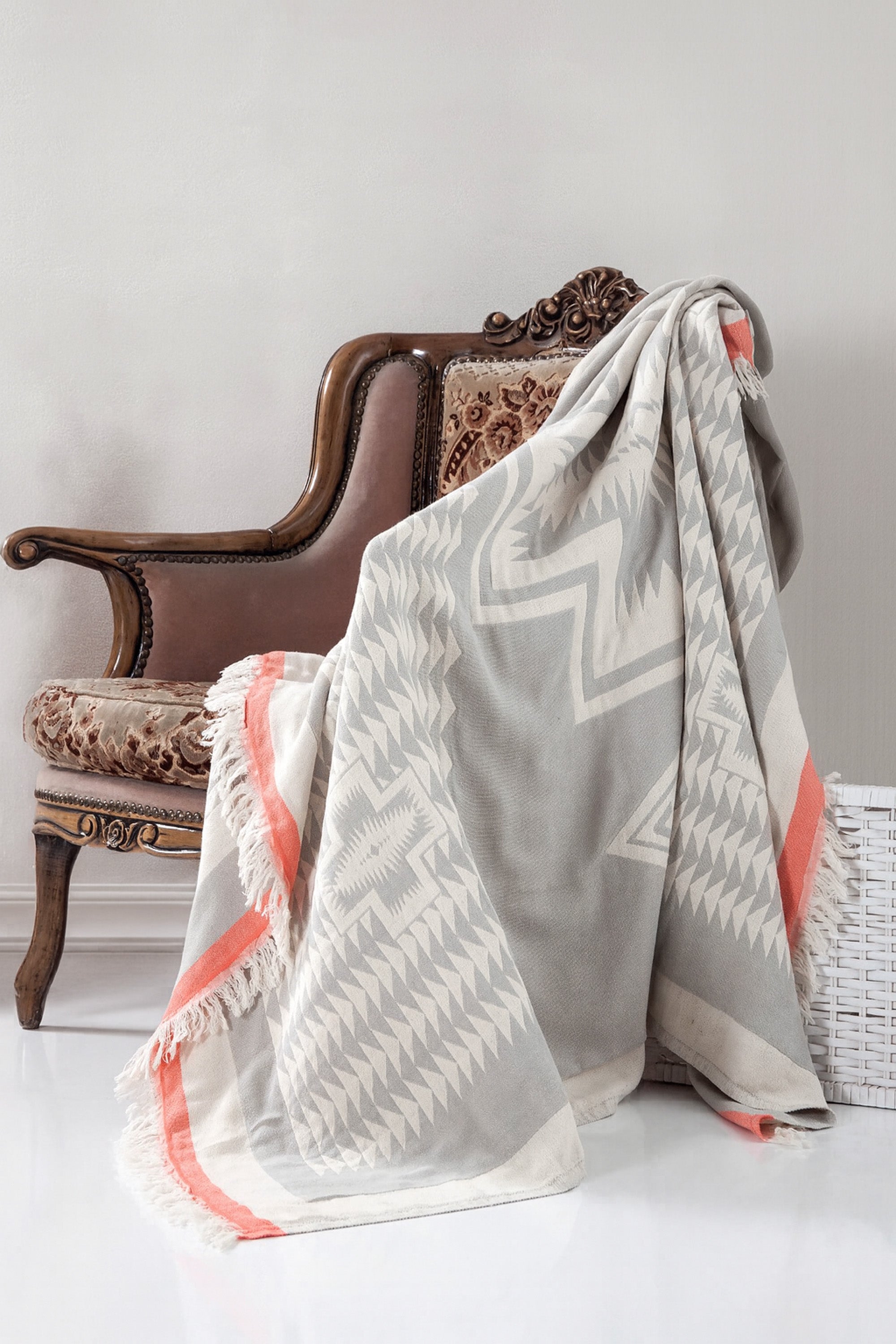 AZUR GRİ-NARÇİÇEĞİ THROW