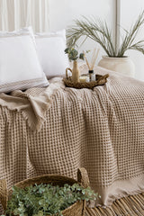 RİVA BEJ YATAK ÖRTÜSÜ TAKIMI