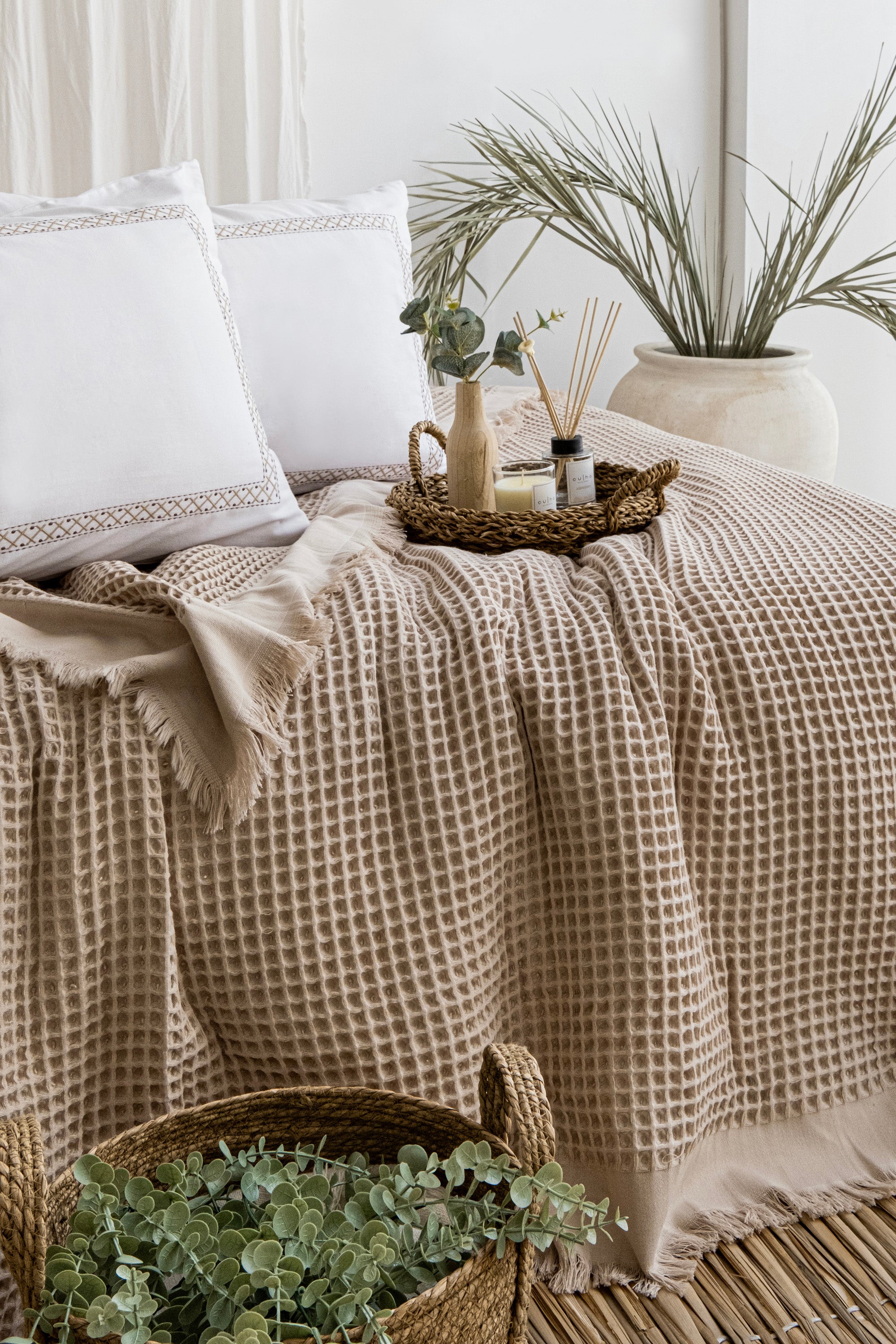 RİVA BEJ YATAK ÖRTÜSÜ TAKIMI