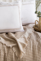 RİVA BEJ YATAK ÖRTÜSÜ TAKIMI