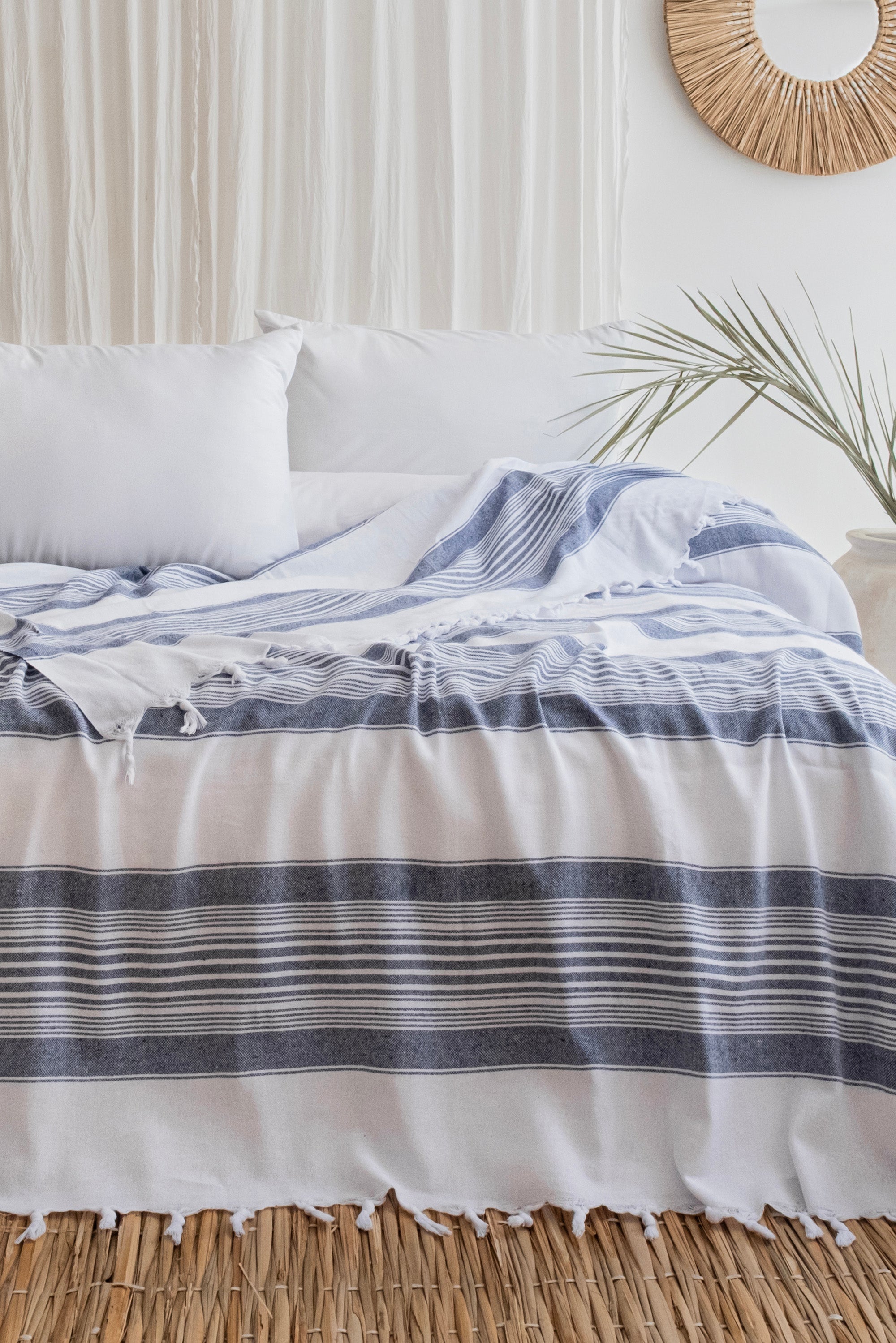 ANDRE BEYAZ-LACİVERT PİKE