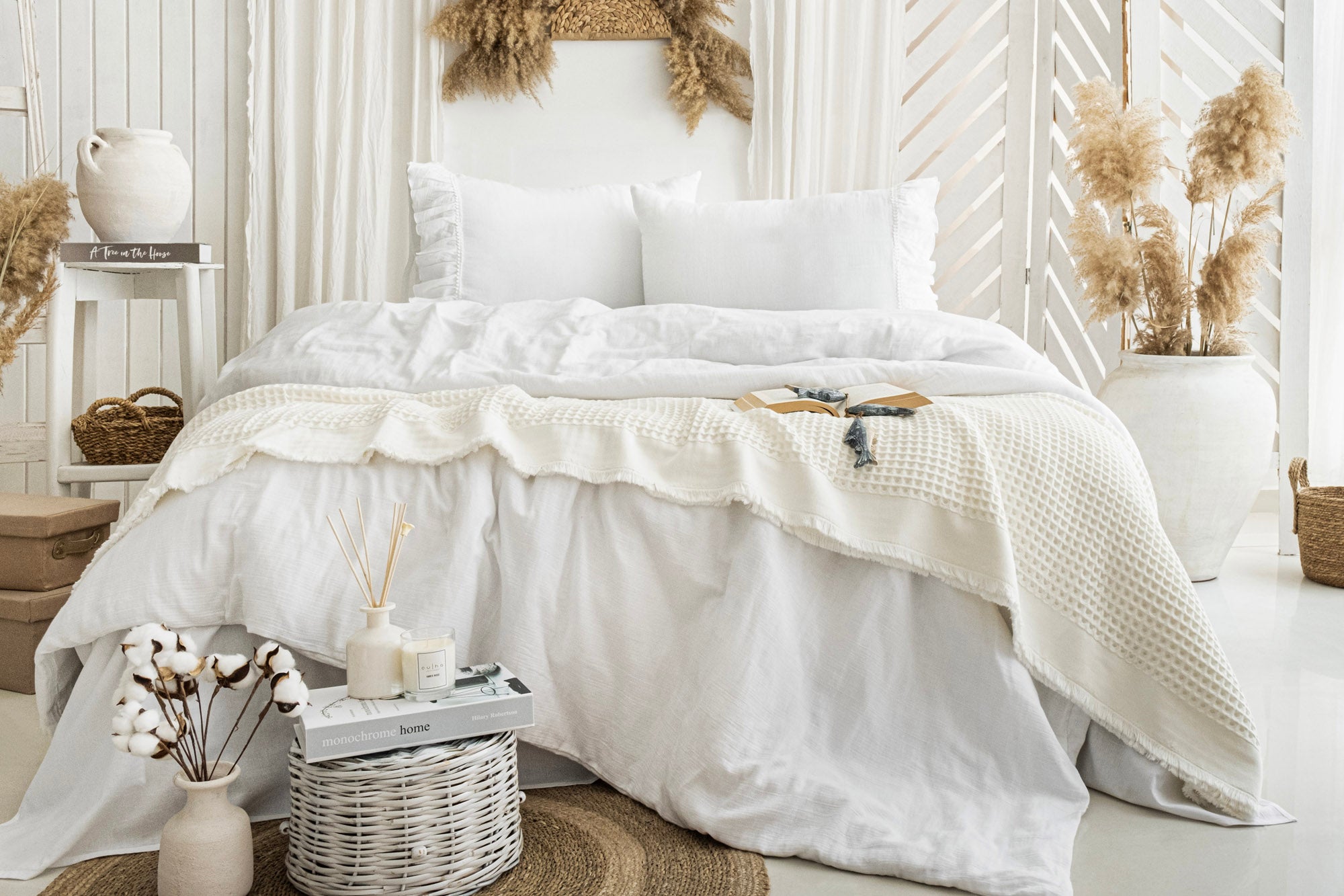 SERENA BEYAZ NEVRESİM TAKIMI