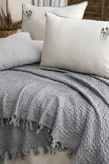 MİA GRİ YATAK ÖRTÜSÜ