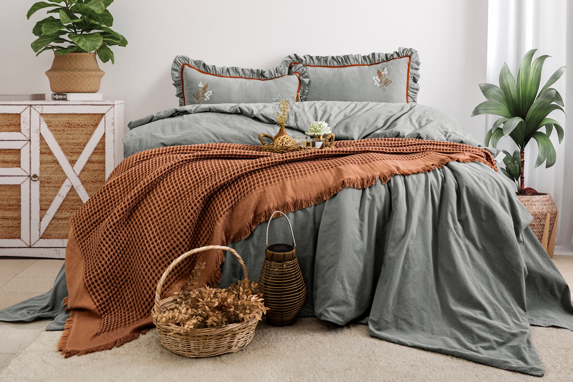 ADEL YEŞİL NEVRESİM TAKIMI