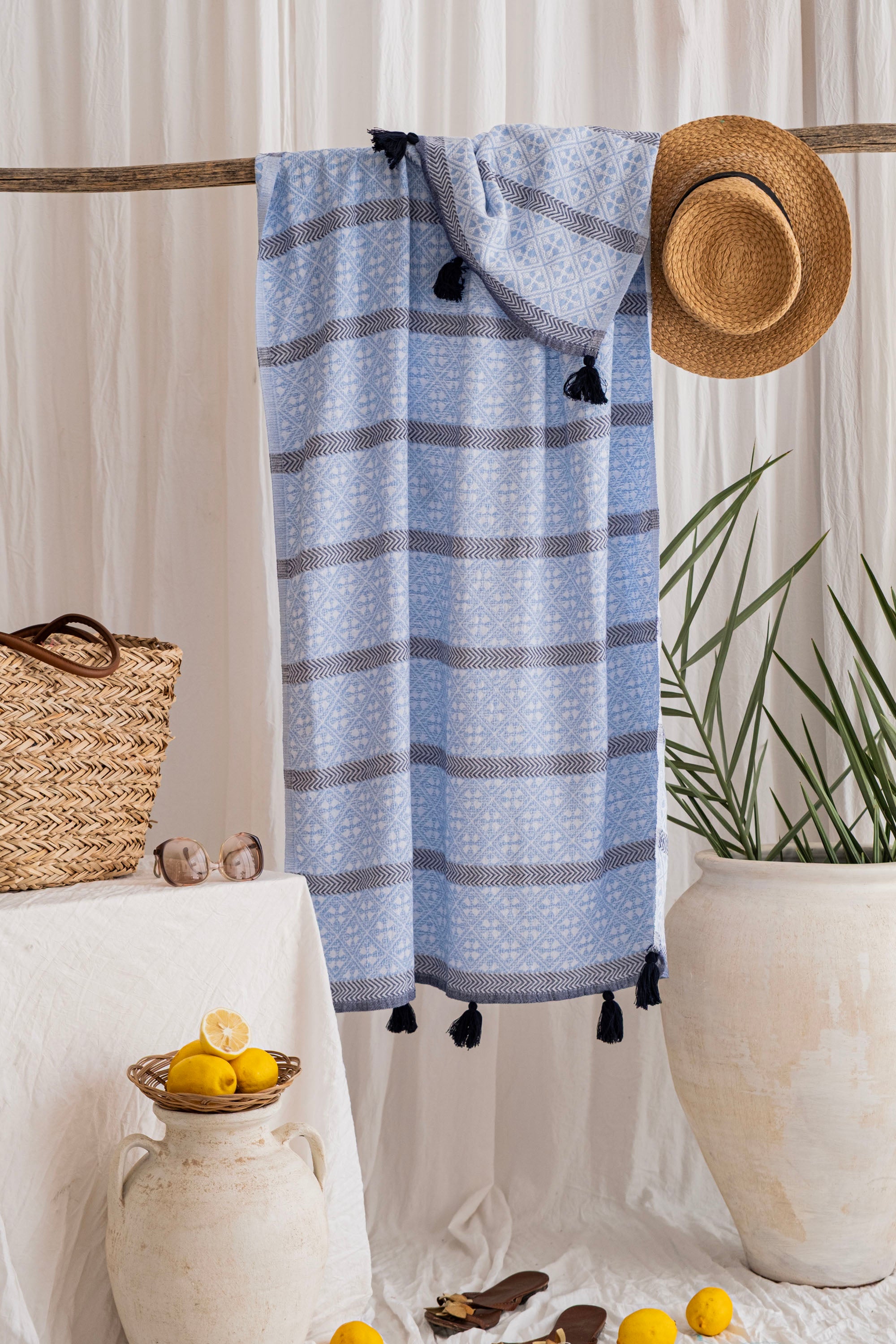 WAVE MAVİ-GRİ PEŞTEMAL