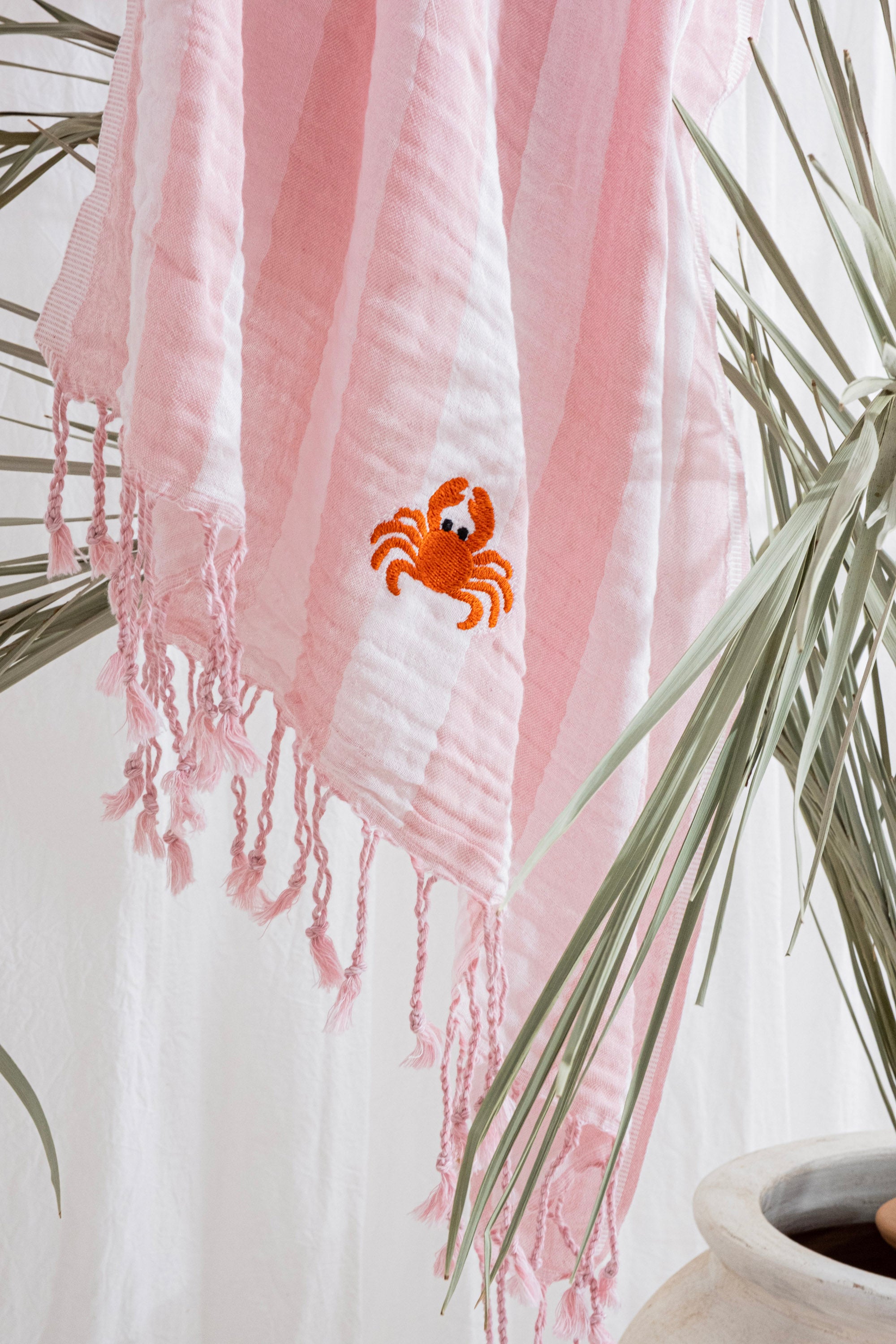 STRIPE BEYAZ-PEMBE PEŞTEMAL