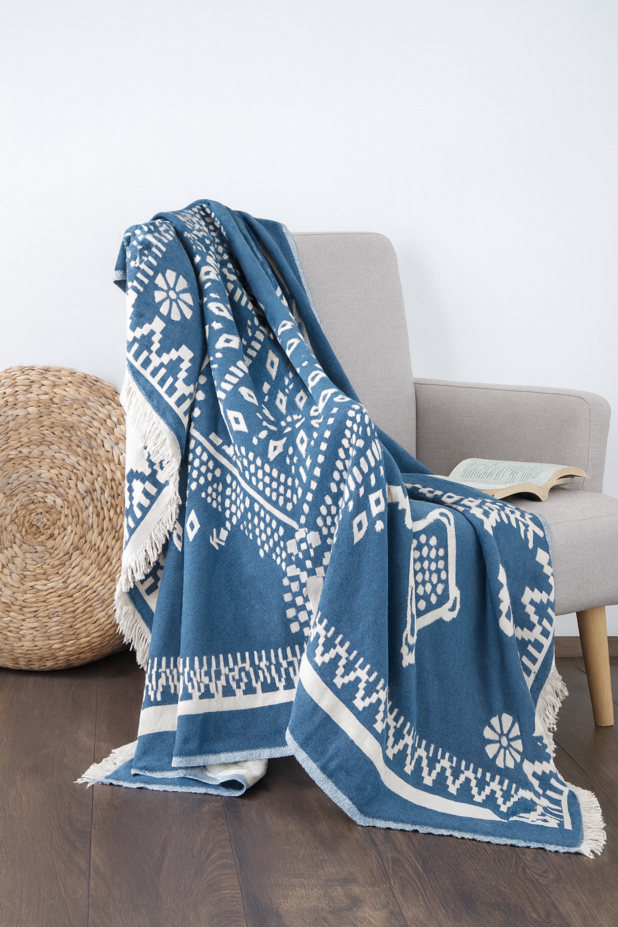 DANTE LACİVERT THROW