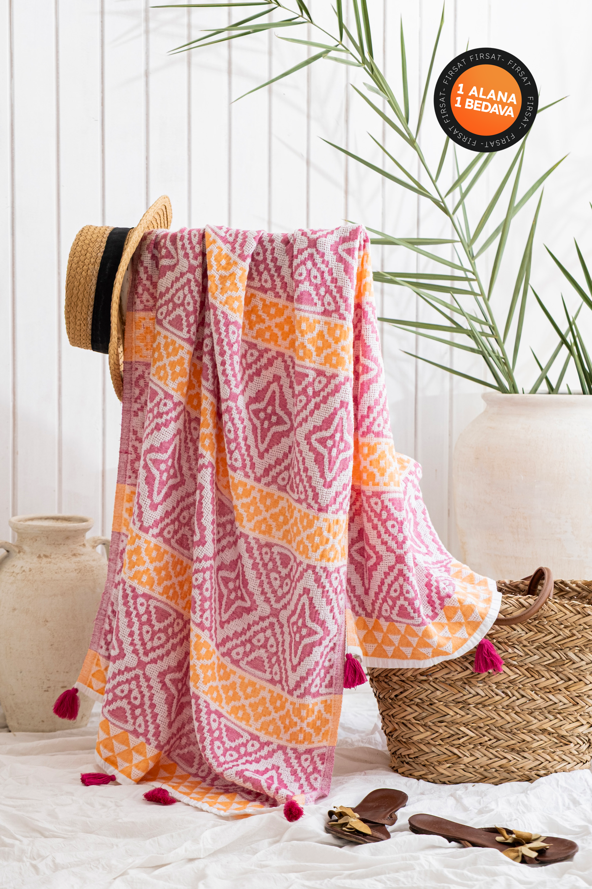SUMMER PEMBE-TURUNCU PEŞTEMAL