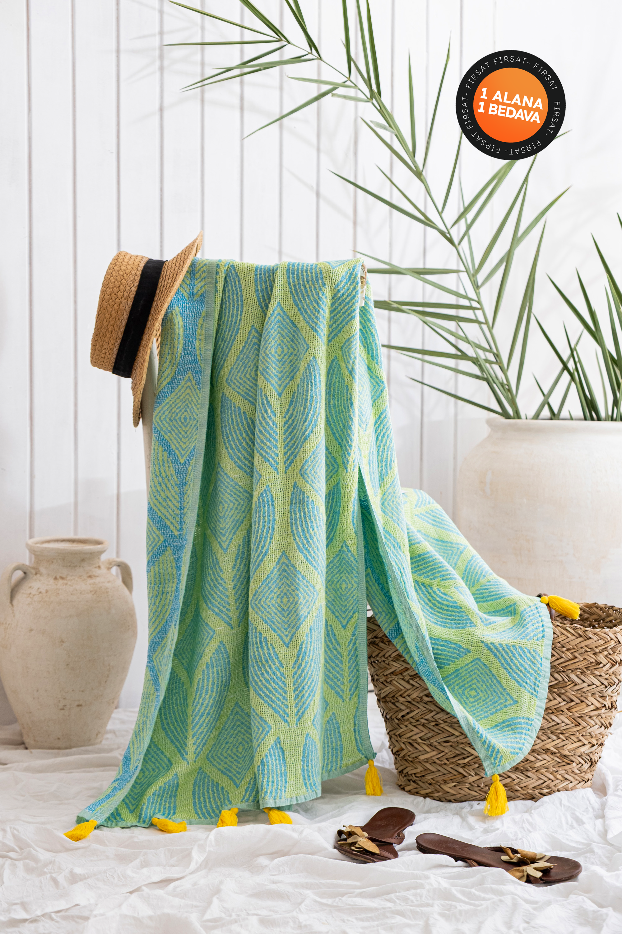 BEACH MİNT-SARI PEŞTEMAL