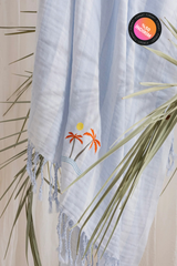 PALM BEYAZ-MAVİ PEŞTEMAL