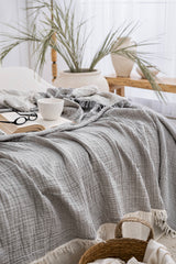 CARLA GRİ YATAK ÖRTÜSÜ