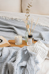 CARLA MAVİ YATAK ÖRTÜSÜ