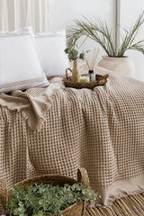 RİVA BEJ YATAK ÖRTÜSÜ