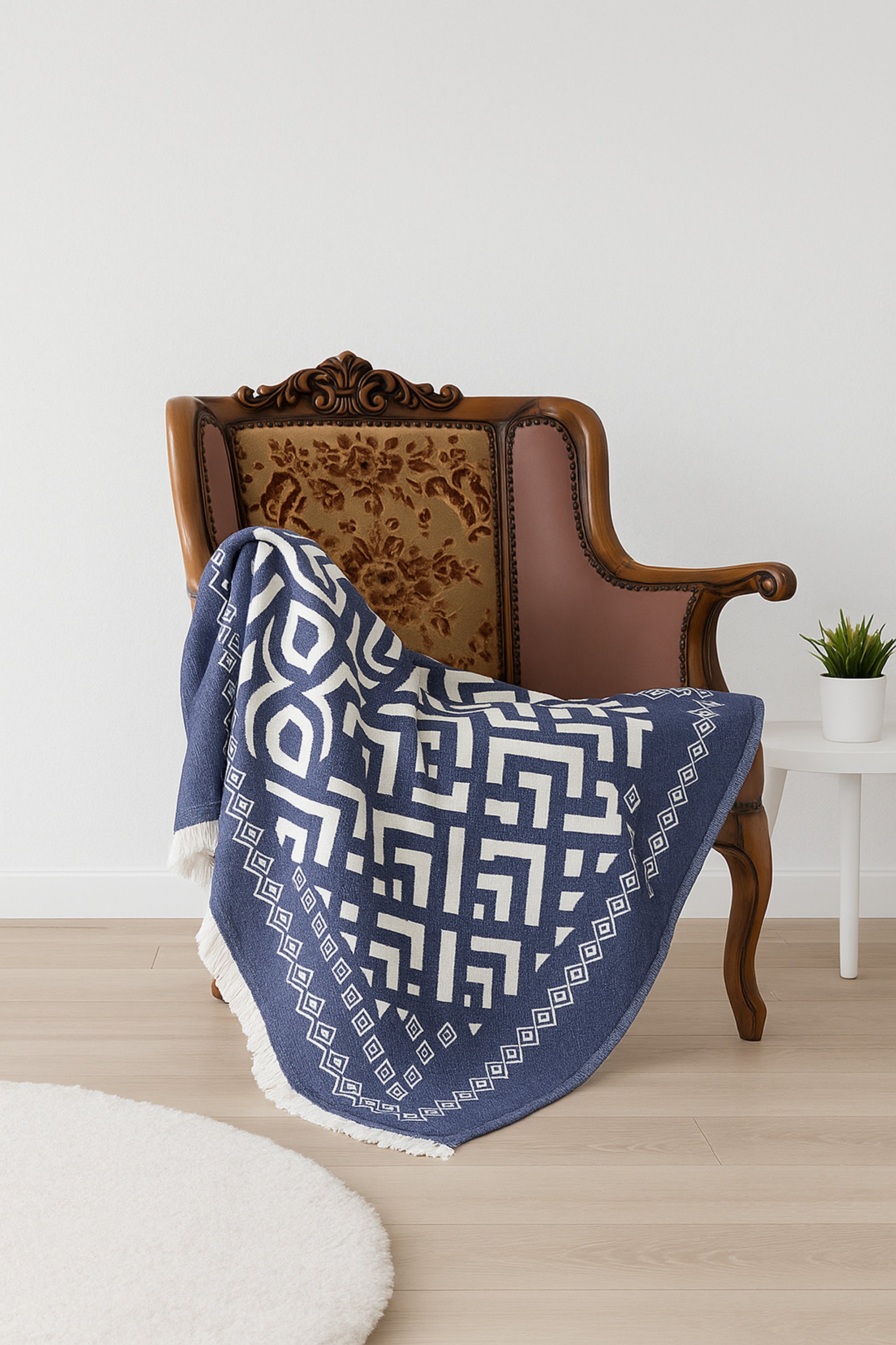 RUBBY LACİVERT THROW