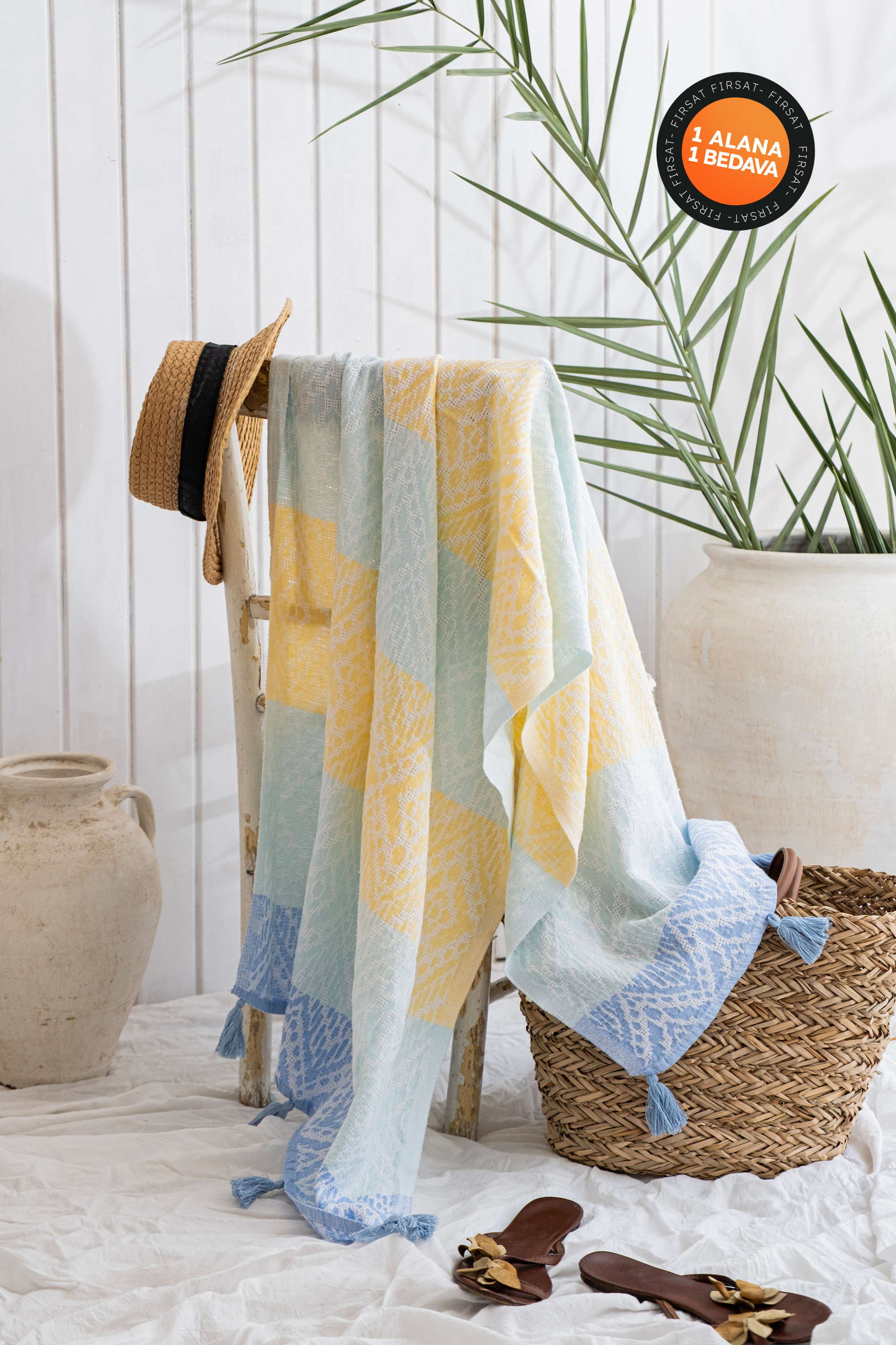 RAINBOW SARI-MİNT PEŞTEMAL