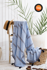 WAVE MAVİ-GRİ PEŞTEMAL