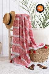 WAVE KIRMIZI-GRİ PEŞTEMAL