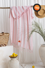 STRIPE BEYAZ-PEMBE PEŞTEMAL