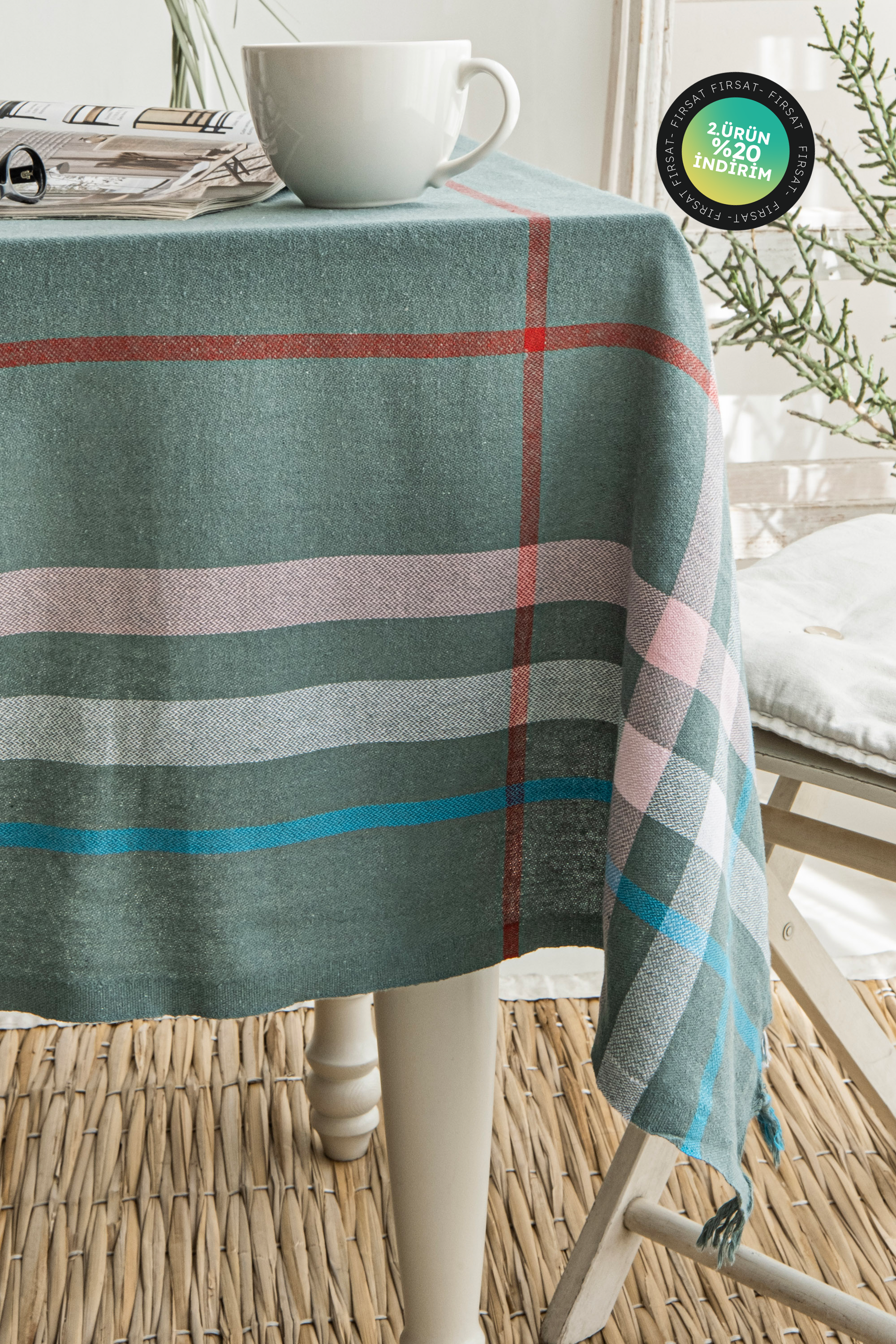 SANDY YEŞİL MASA ÖRTÜSÜ