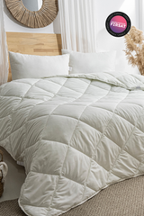 MİCROFİBER ÇİFT KİŞİLİK YORGAN VE 2 ADET SİLİKON YASTIK SETİ